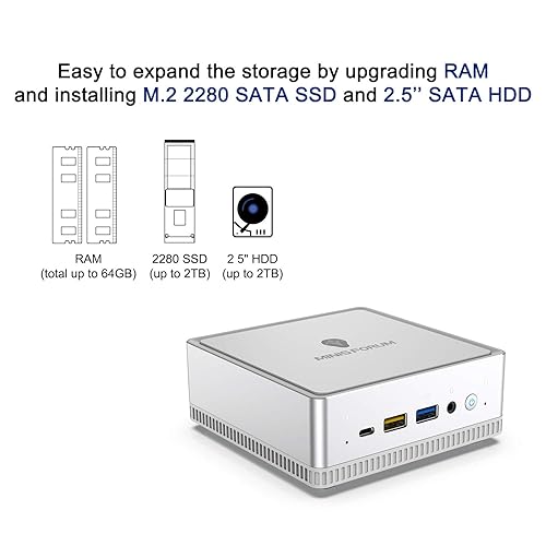 MINISFORUM UM300 Mini PC AMD Ryzen 3 3300U Mini Computer, 16GB RAM